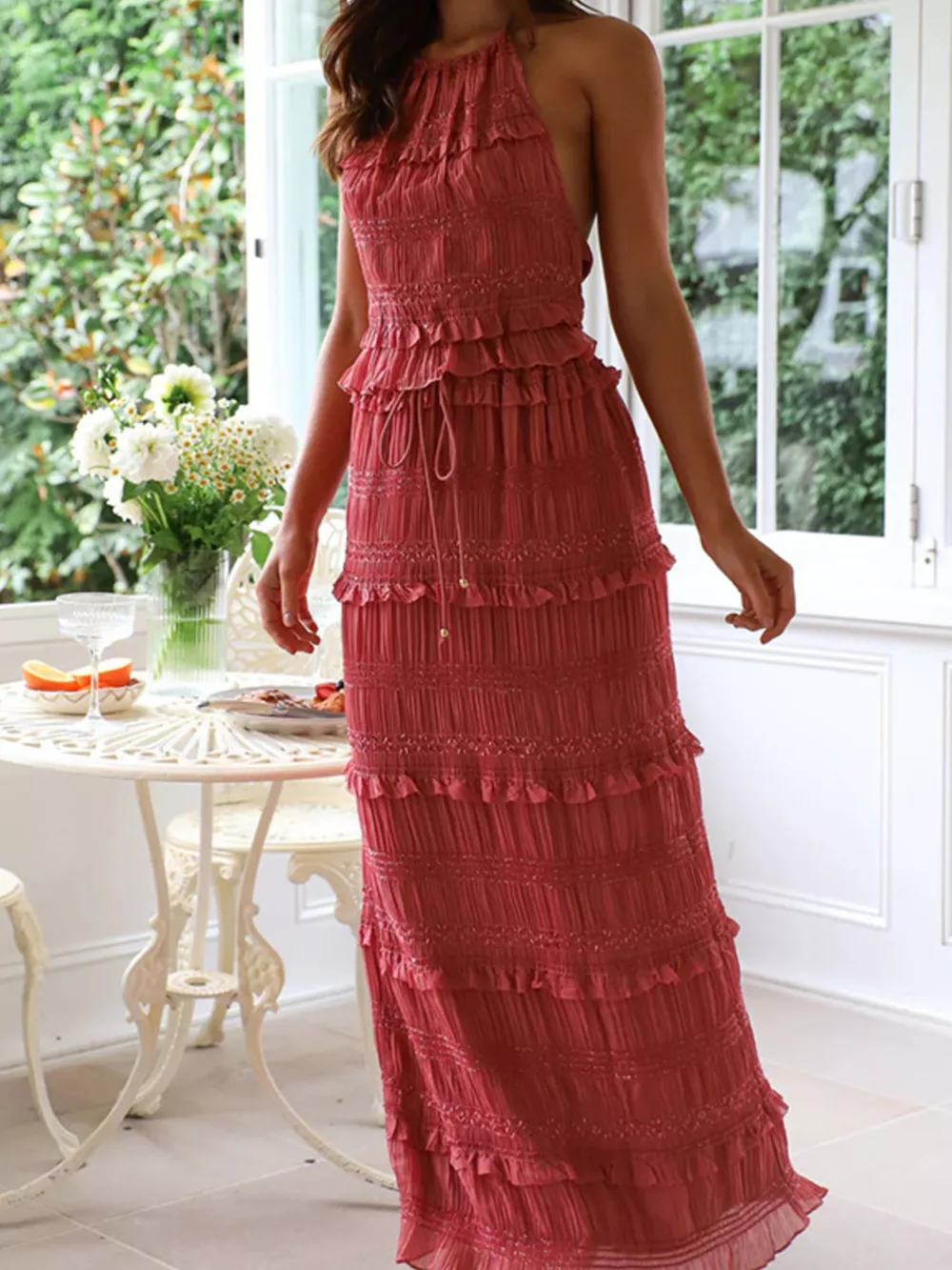 Sleeveless Top and Maxi Skirt Set, image 7