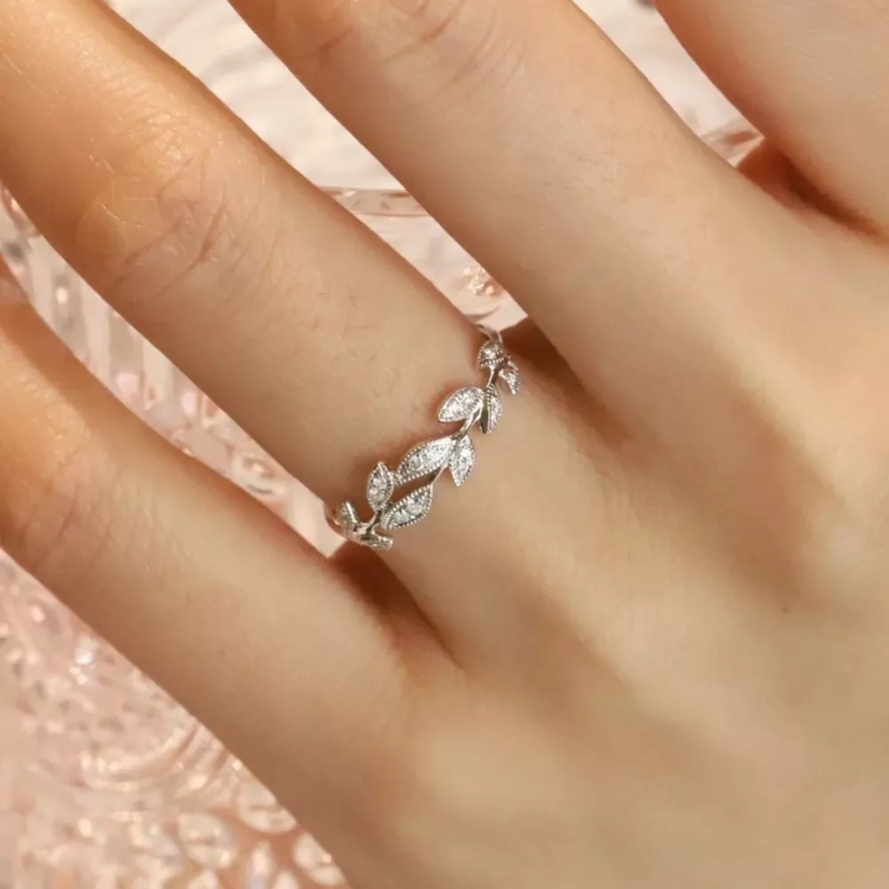 925 Sterling Silver Leaf Ring, image 3