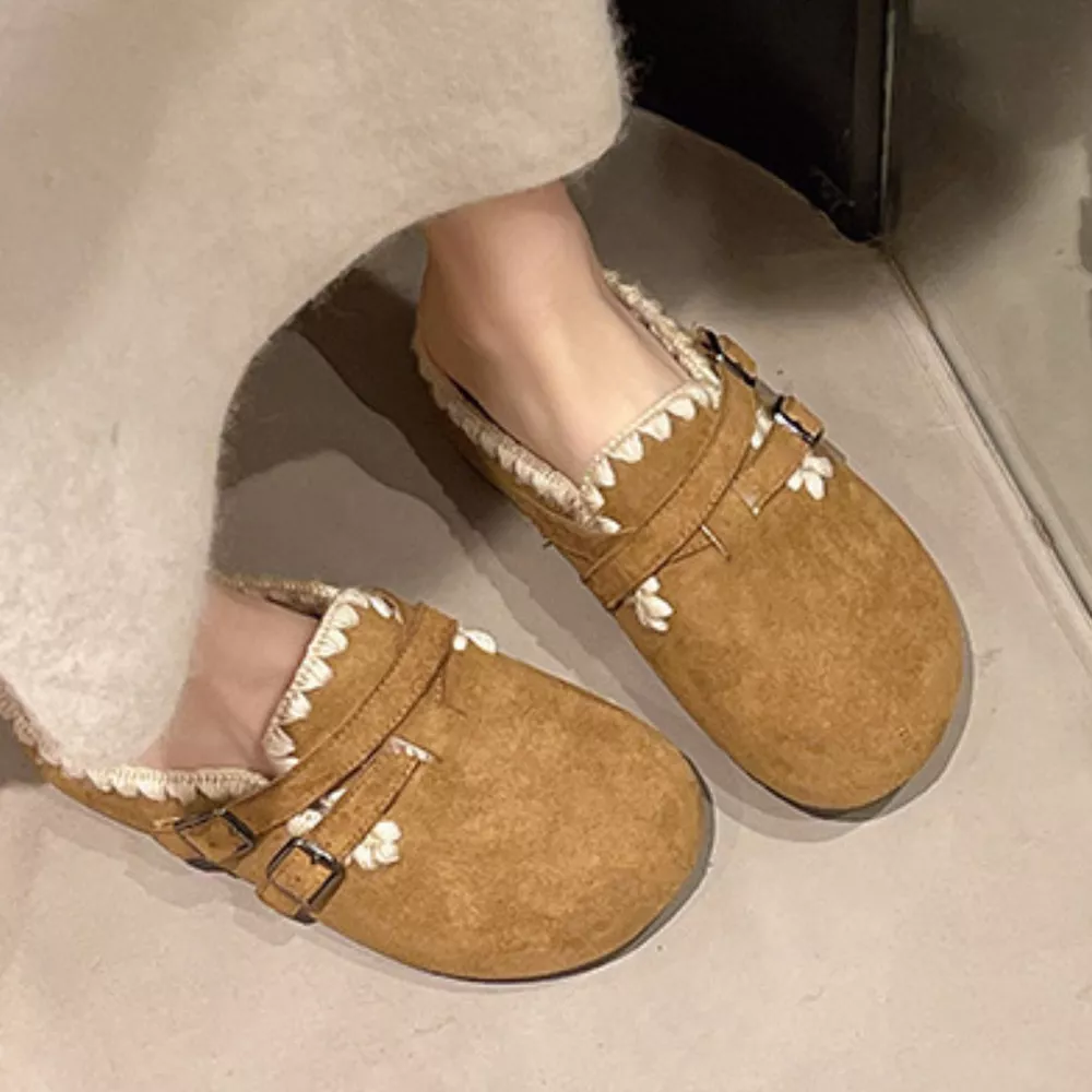 Decorative Buckle Slip-Ons