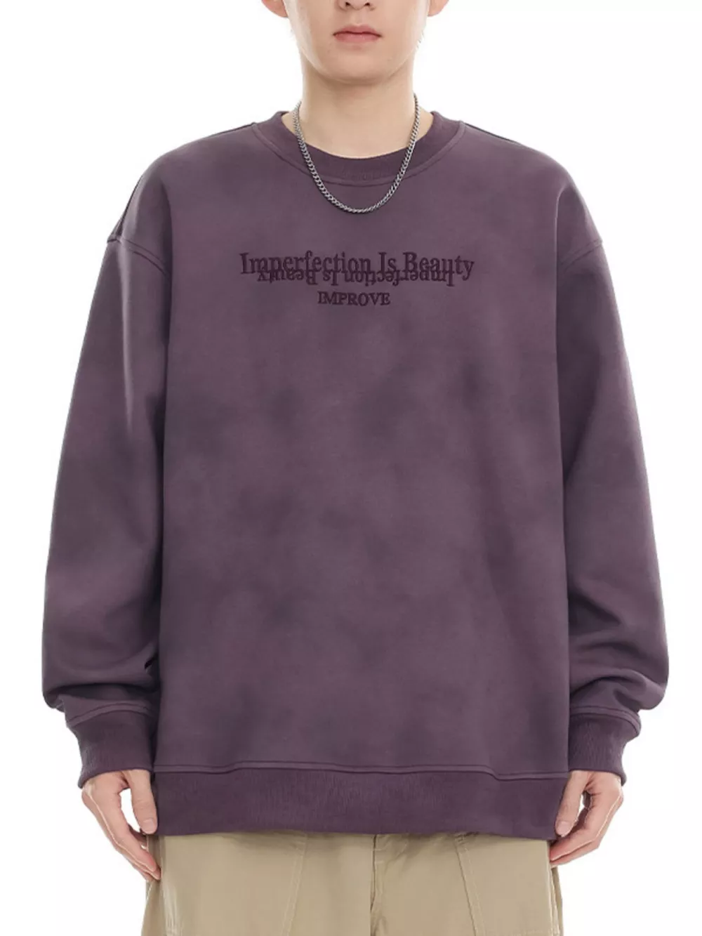 Men's Plus Size Letter Long Sleeve Casual Sweatshirt, image 2
