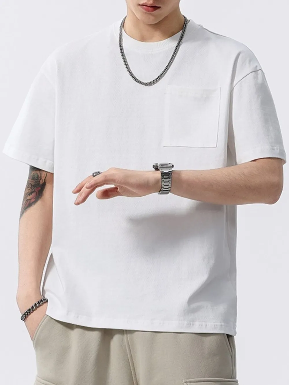 Men's Full Size Round Neck Short Sleeve T-Shirt Plus Size, image 12