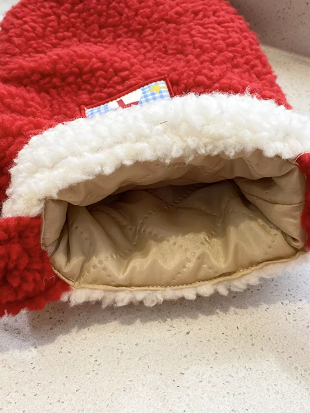 Christmas Mitten-Shaped Plush Crossbody Bag, image 13