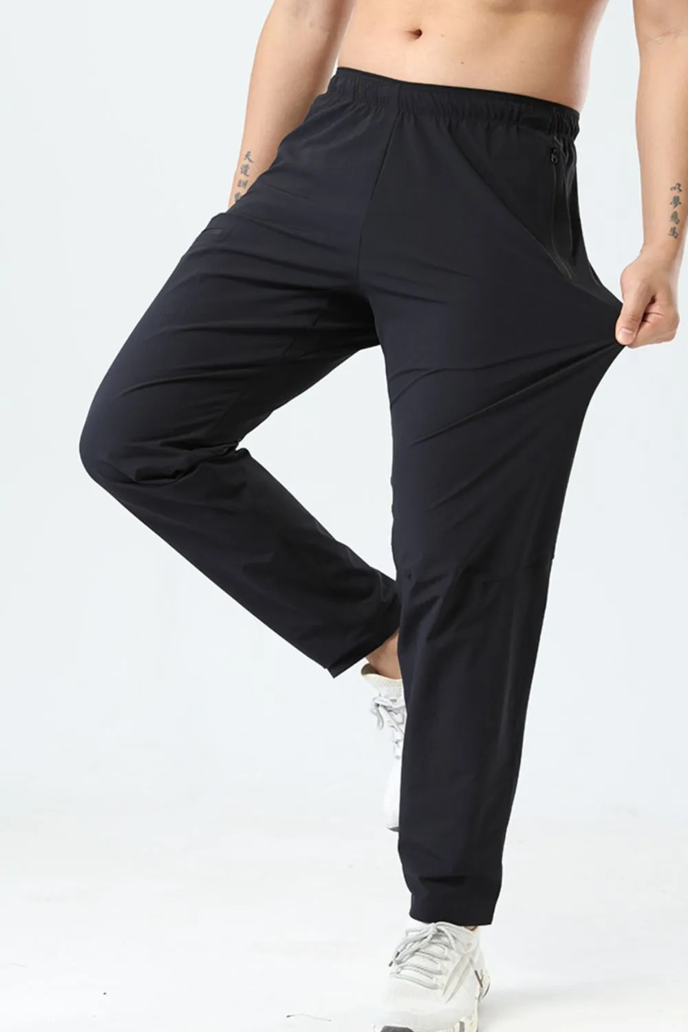 Men's Plus Size Elastic Waist Loose Fit Pants, image 4