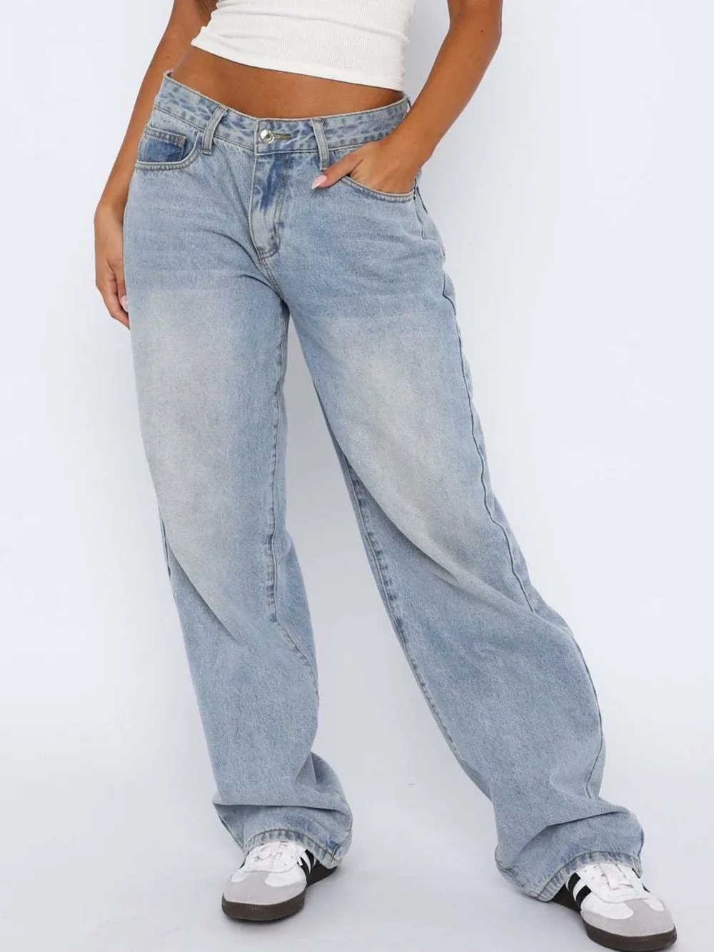 Wide Leg Jeans with Pockets, image 7