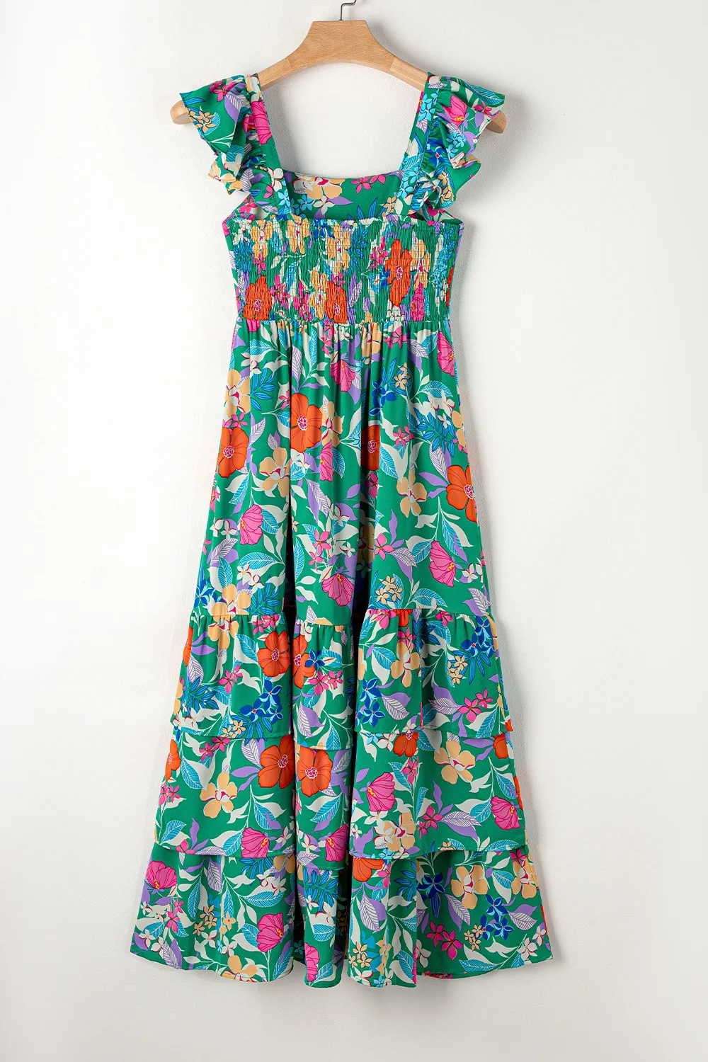 Tiered Ruffled Printed Sleeveless Dress, image 2