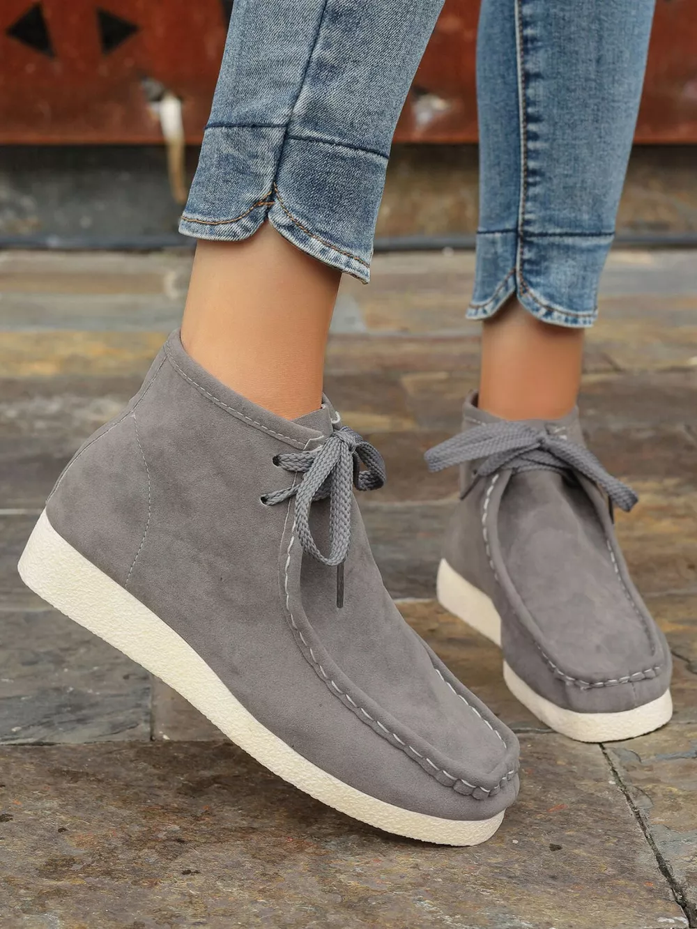 Lace Up Wedge Ankle Boots, image 8