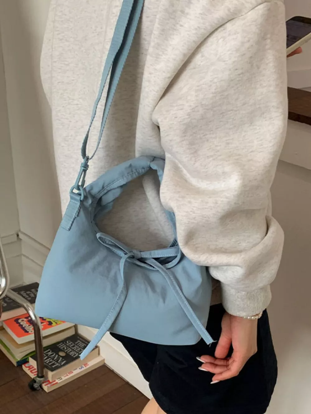 Casual Lightweight Solid Color Crossbody Bag, image 3