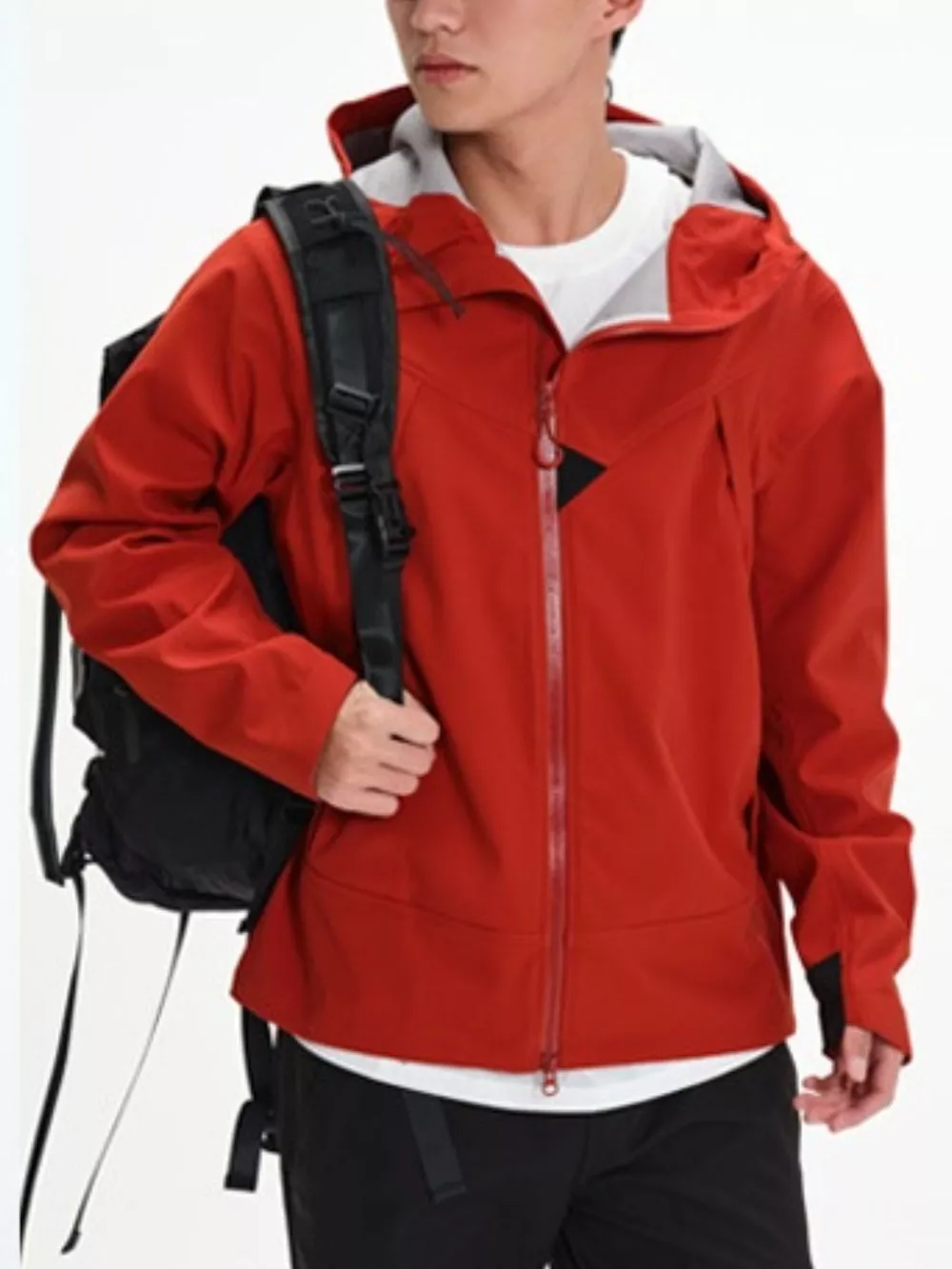Men's Full Size Zip Up Long Sleeve Hooded Jacket Plus Size