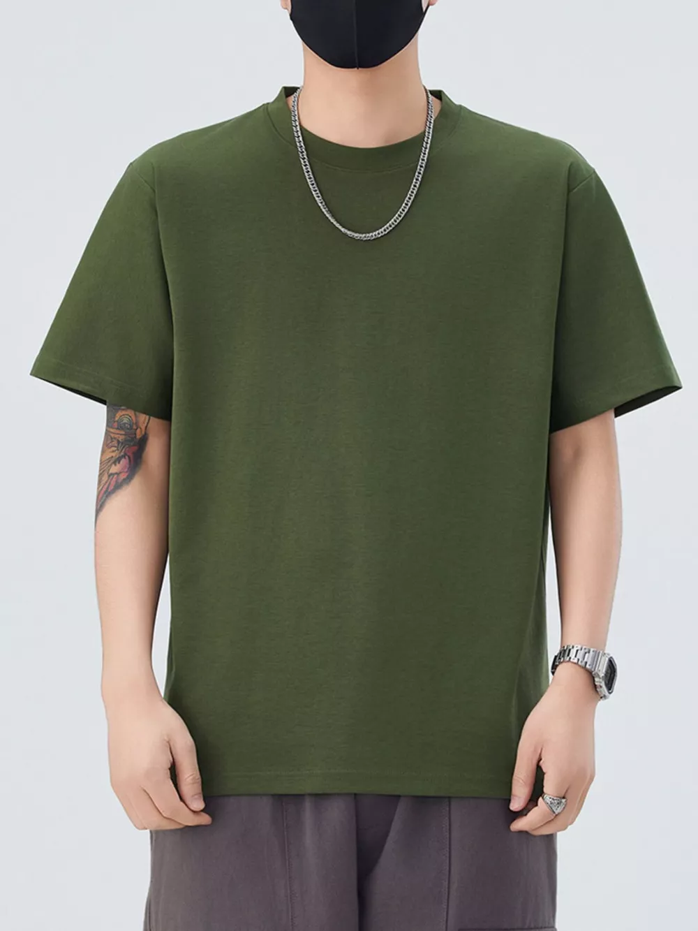 Men's Full Size Round Neck Short Sleeve T-Shirt Plus Size, image 10