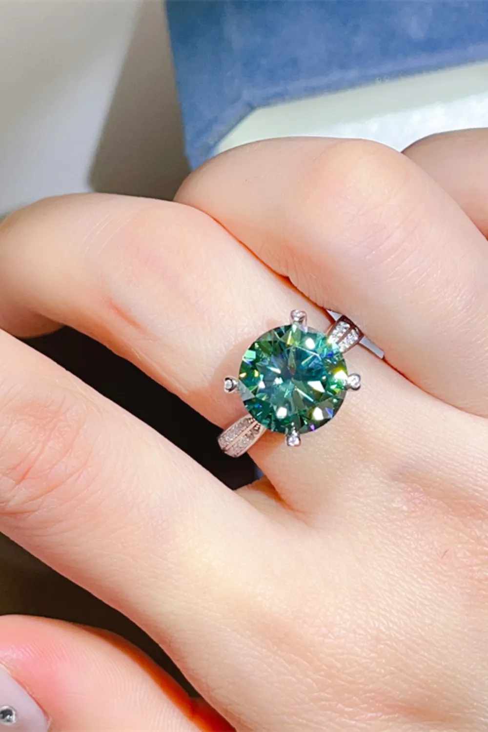 5 Carat Moissanite 925 Sterling Silver Ring, image 6