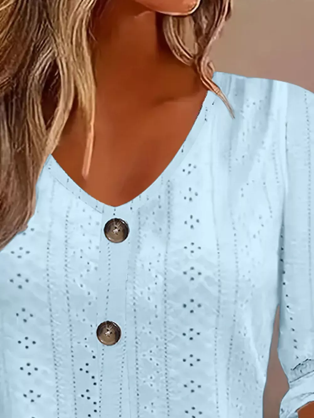 Eyelet Tie-Sleeve Detail Top, image 8