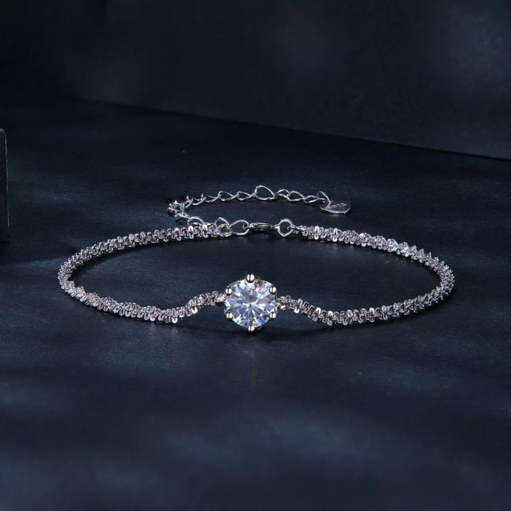 925 Sterling Silver Zircon Bracelet