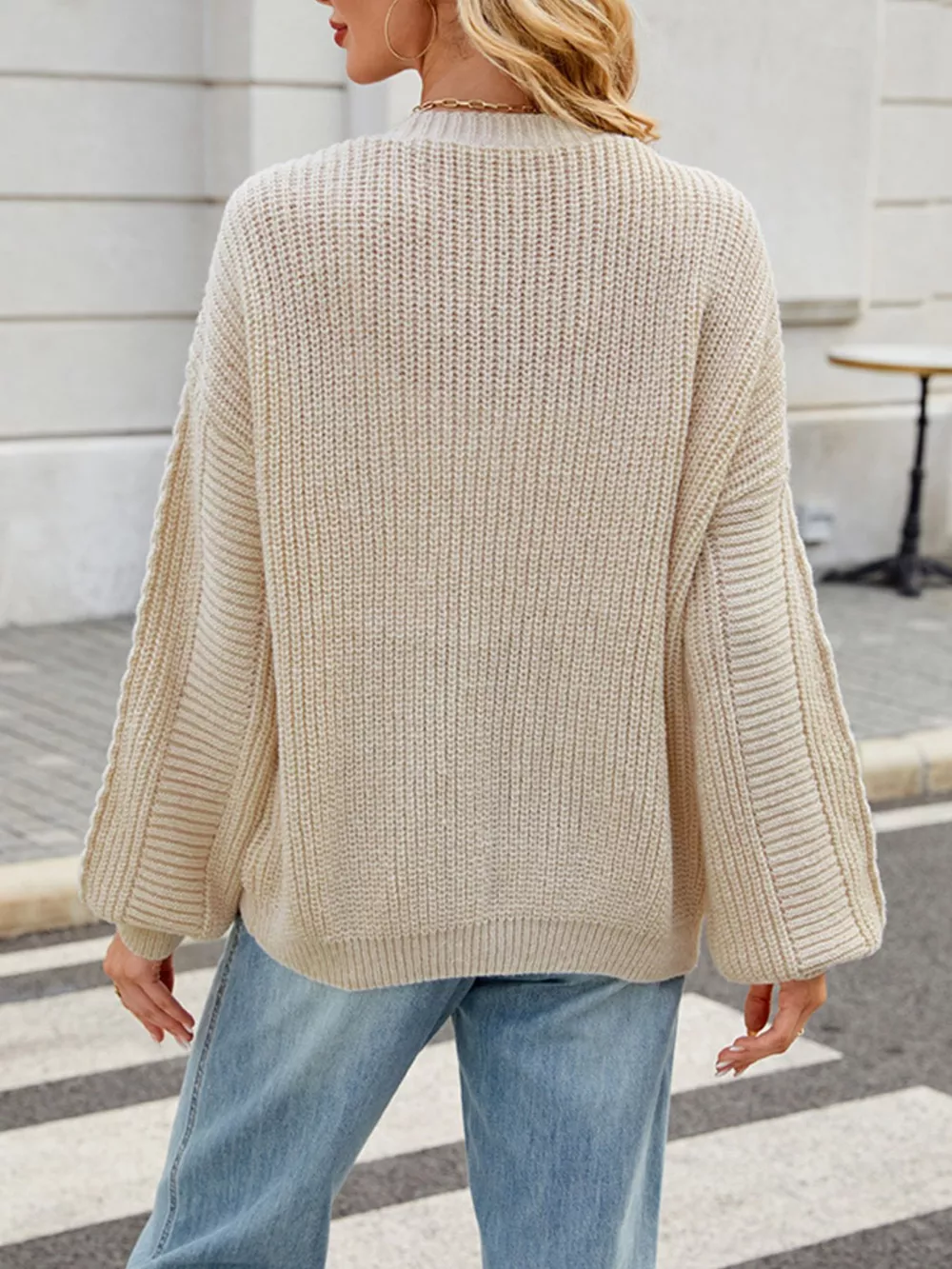 Cable Knit Button-Up Cardigan, image 7