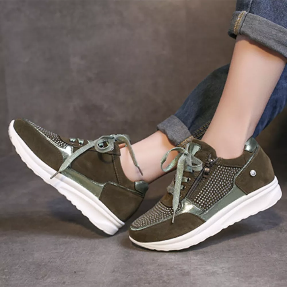Lace Up Round Toe Sneakers, image 5