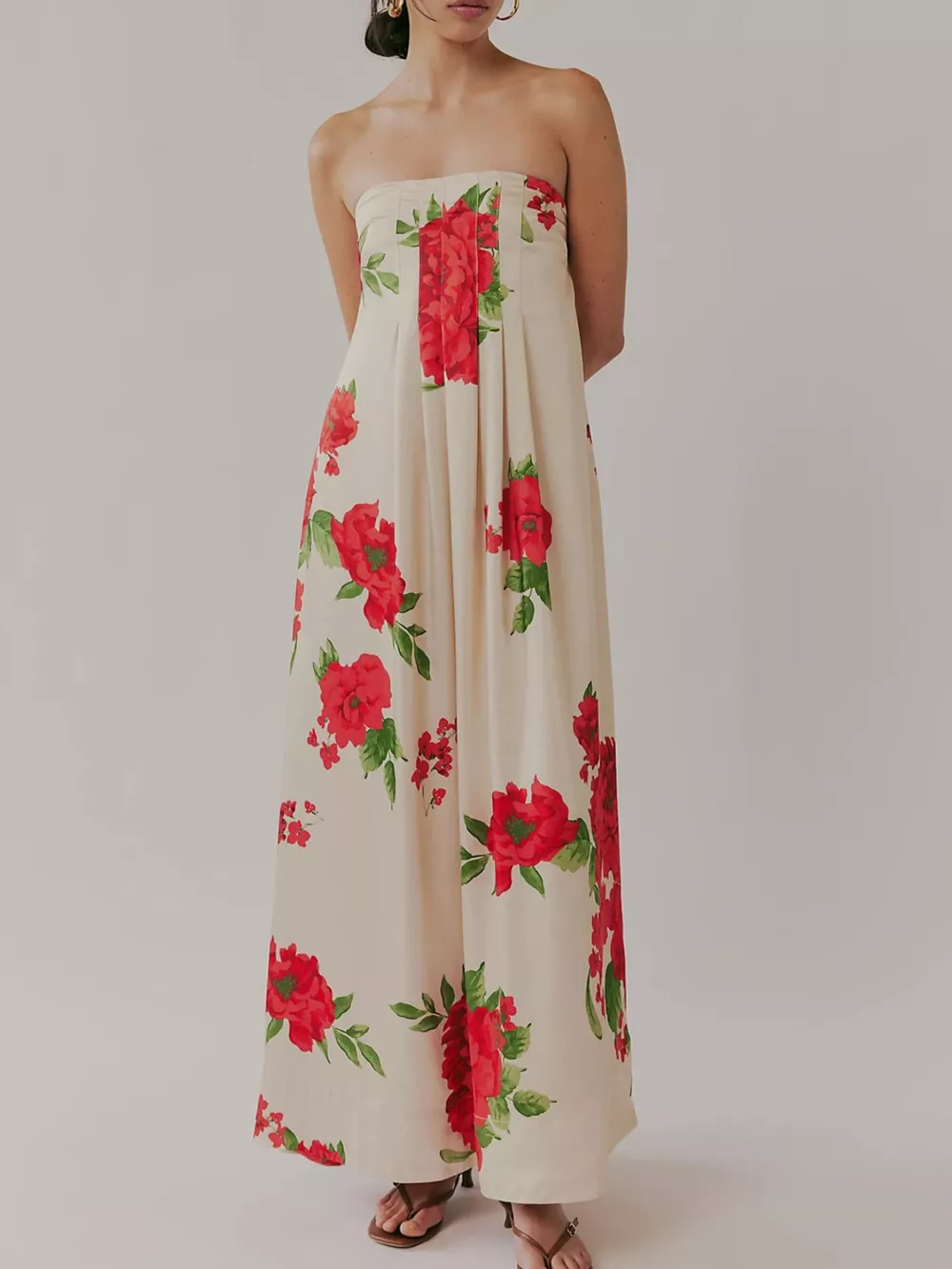 Floral Print Sleeveless Maxi Dress, image 2
