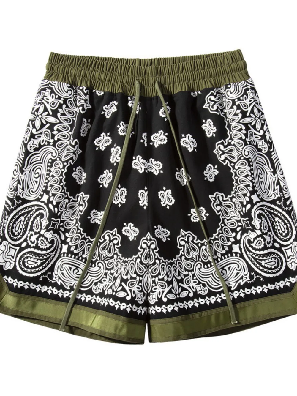 Men's Drawstring Printed Shorts with Pockets