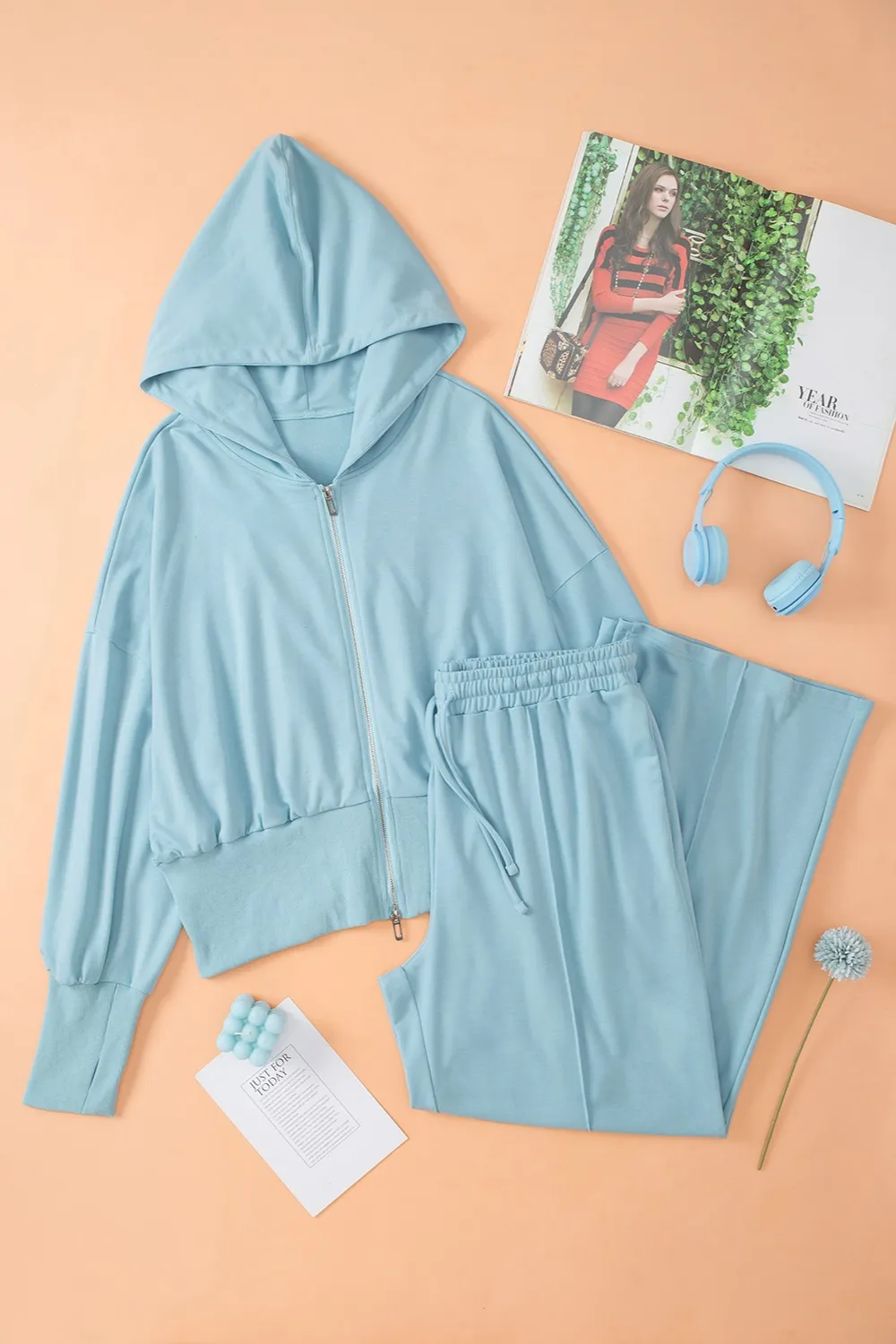 Zip-Up Hoodie and Pants Active Set, image 4