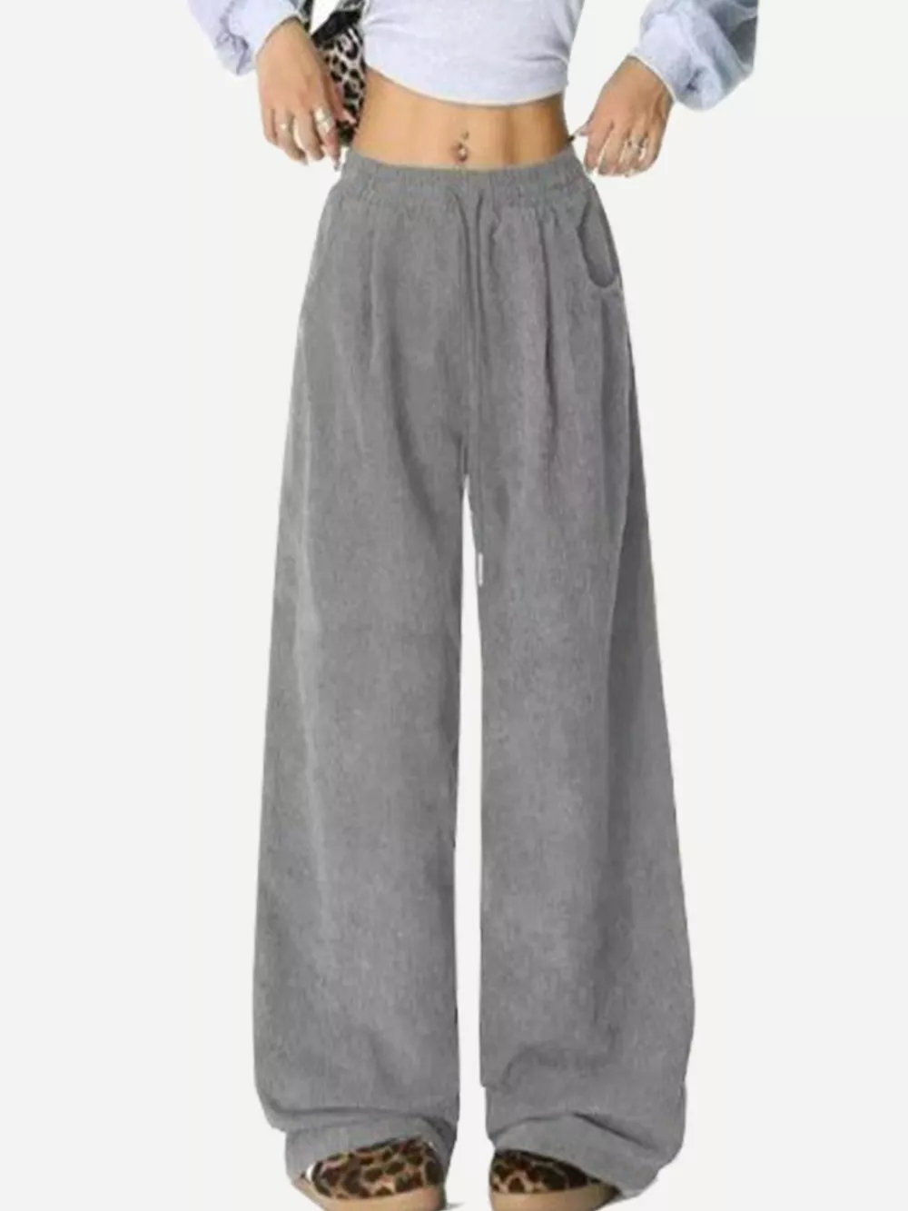 Casual Corduroy Wide Leg Pants, image 22