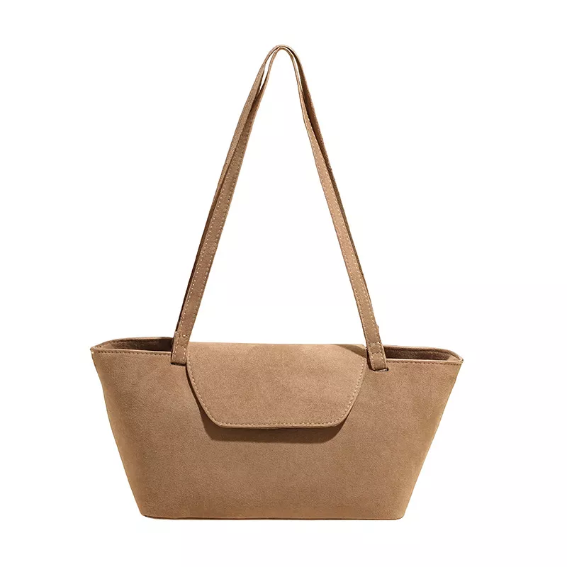 Minimalist Flap Decor Suede Bag, image 9