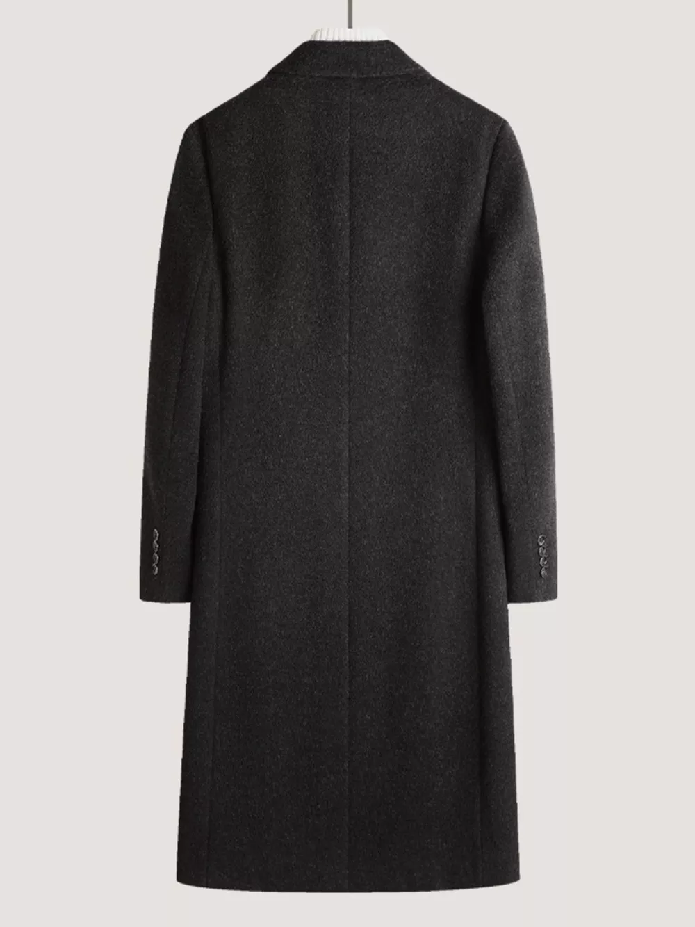 Men's Wool Blend Double-Breasted Overcoat, image 6
