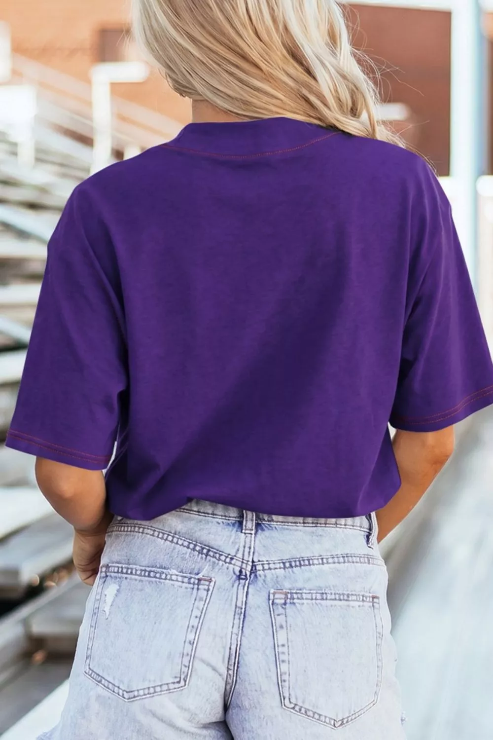 Reversible Contrast-Stitched T-Shirt, image 4