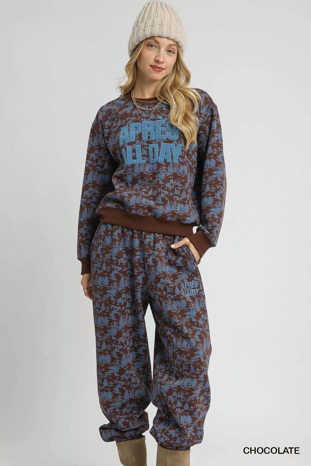 Scenic Print Casual Sweatpants, image 4