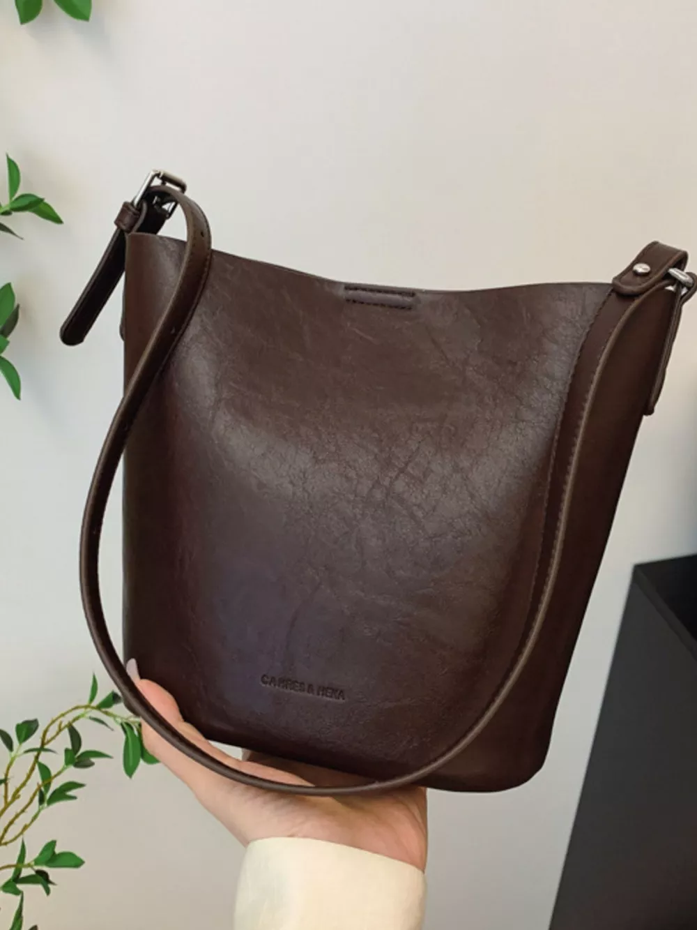 Vintage Style Bucket Crossbody Bag, image 5