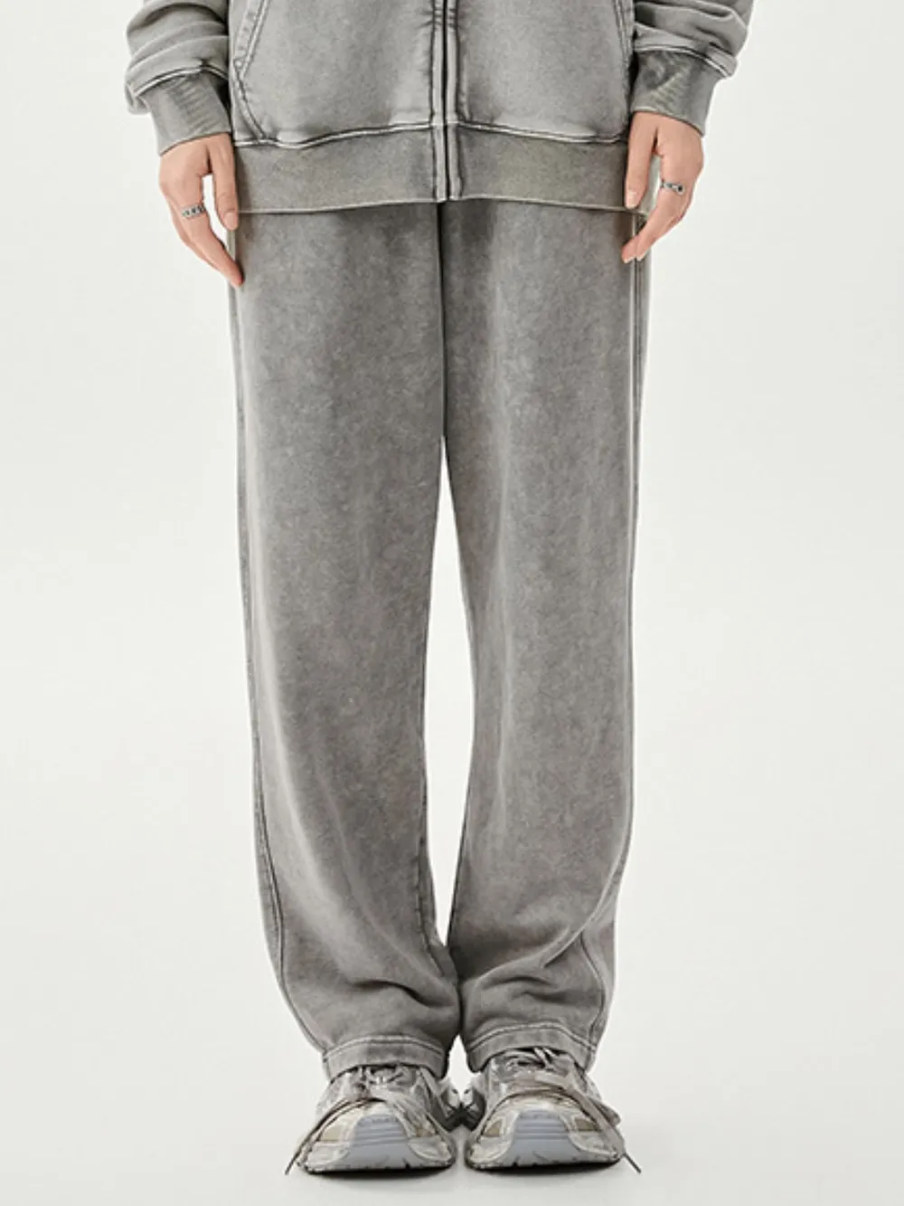Men's Washed Relaxed Fit Sweatpants, image 16