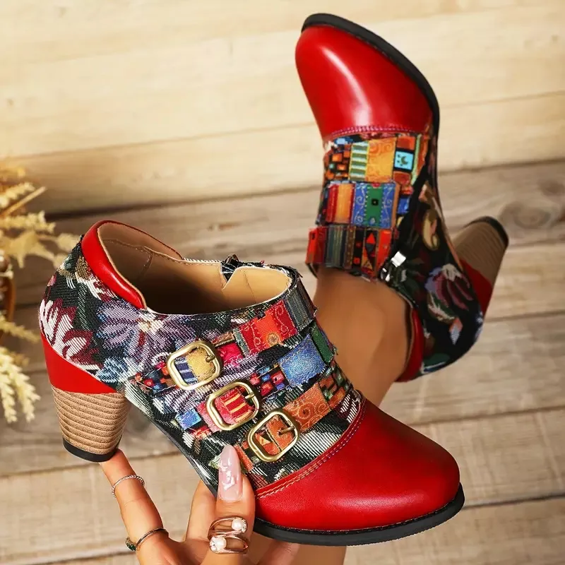 Lace-Up Block Heel Ankle Boots, image 6