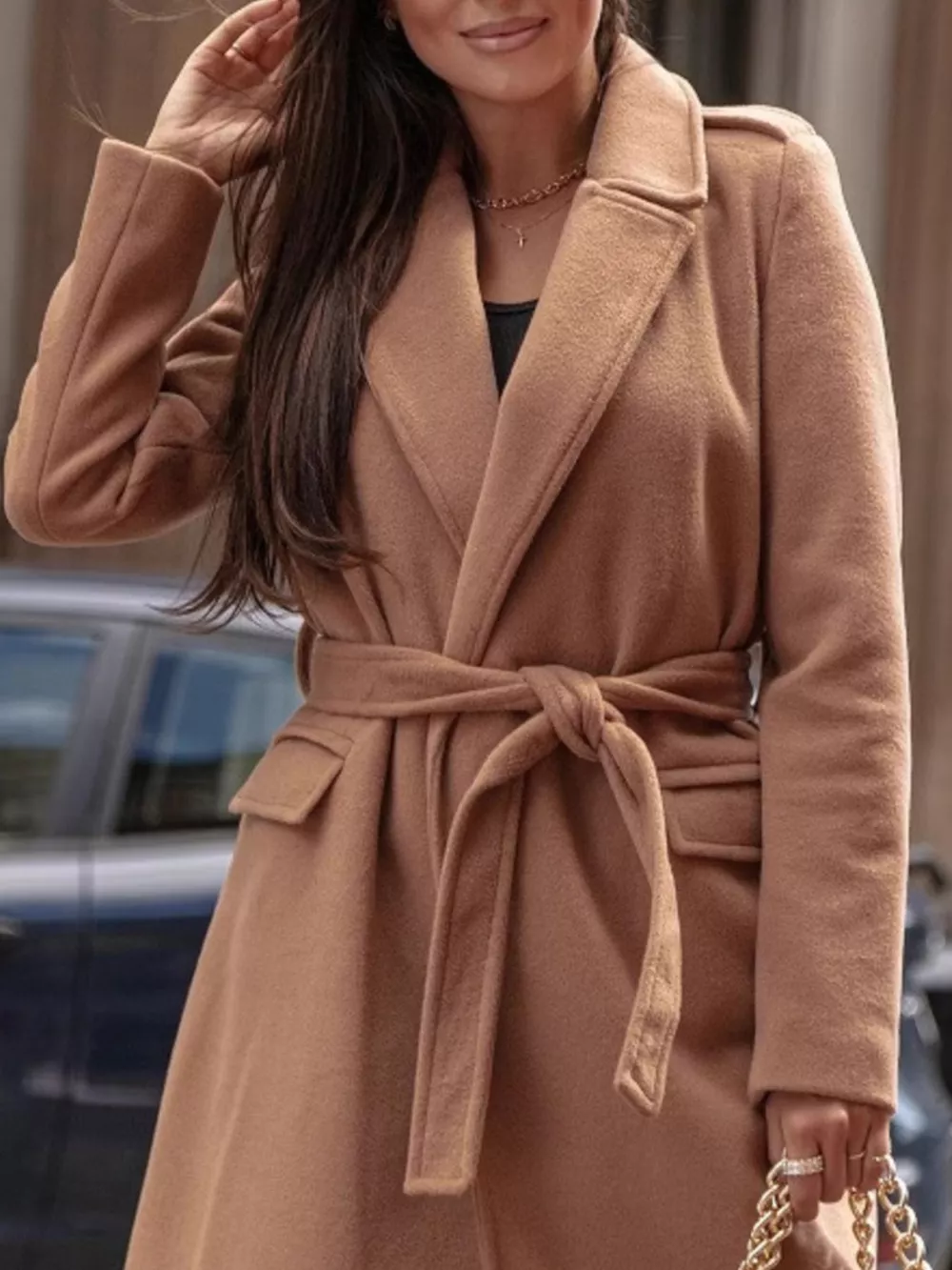 Tie Waist Longline Outerwear, image 3