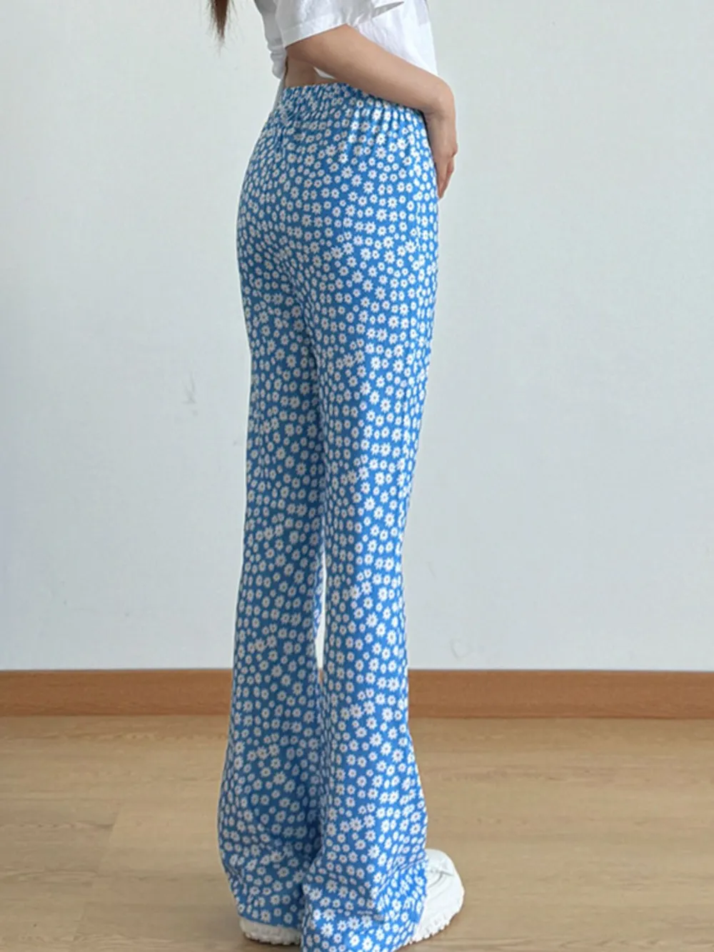 Floral Print Flare Leg Pants, image 7