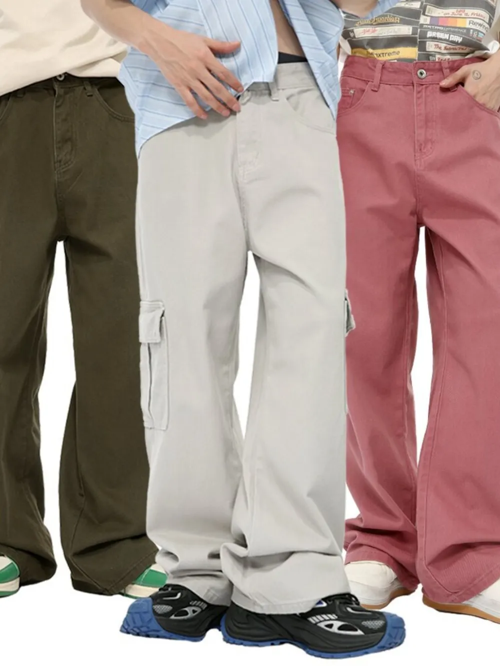 Wide Leg Cargo Jeans, image 2