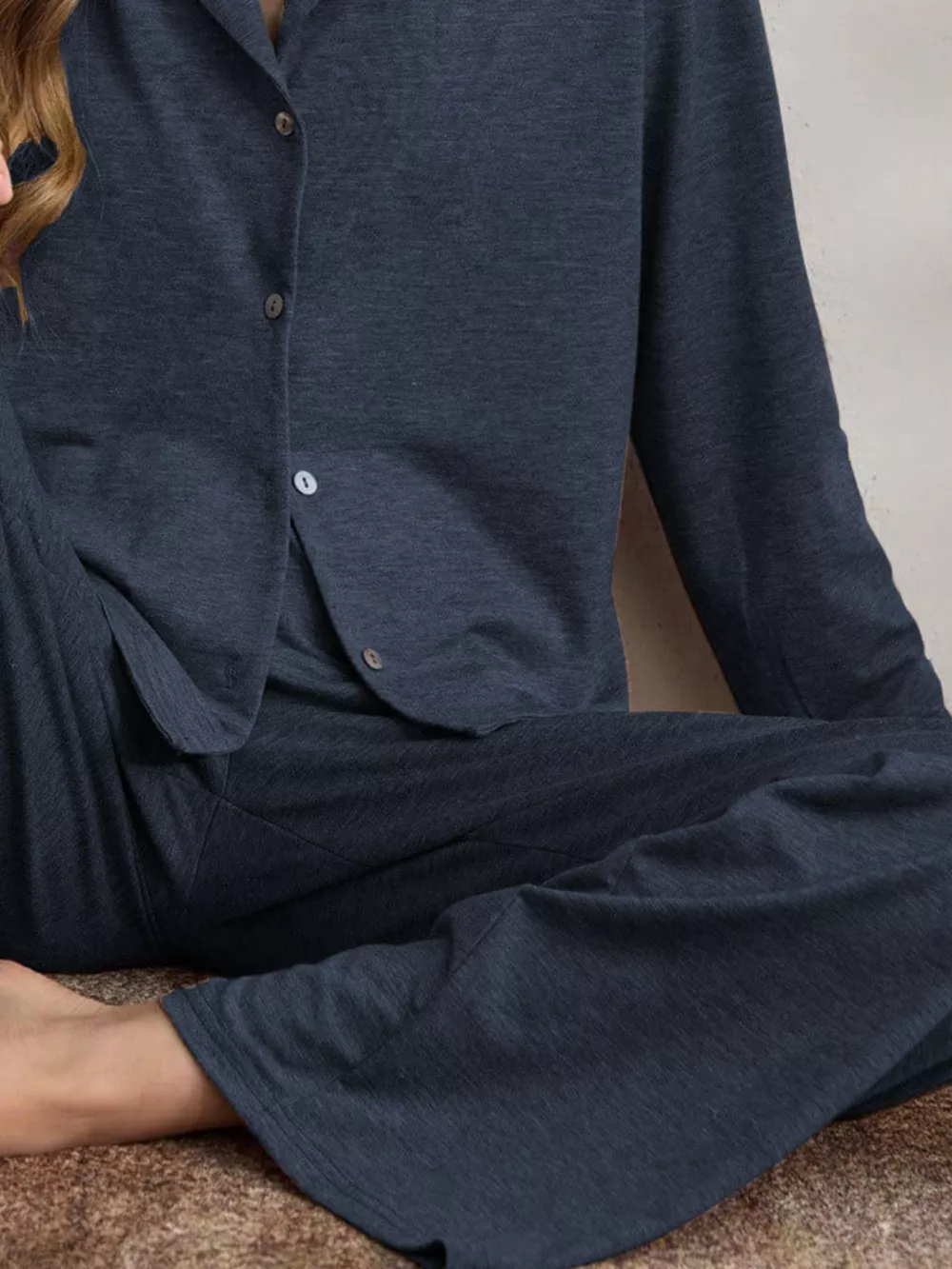 Button-Down Top and Wide-Leg Pants Lounge Set, image 18