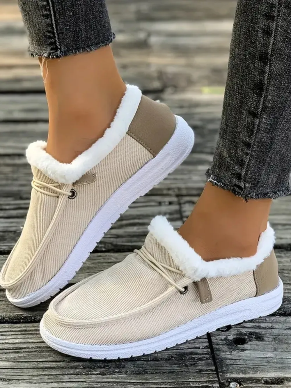 Fluff Round Toe Flat Slip-Ons, image 2