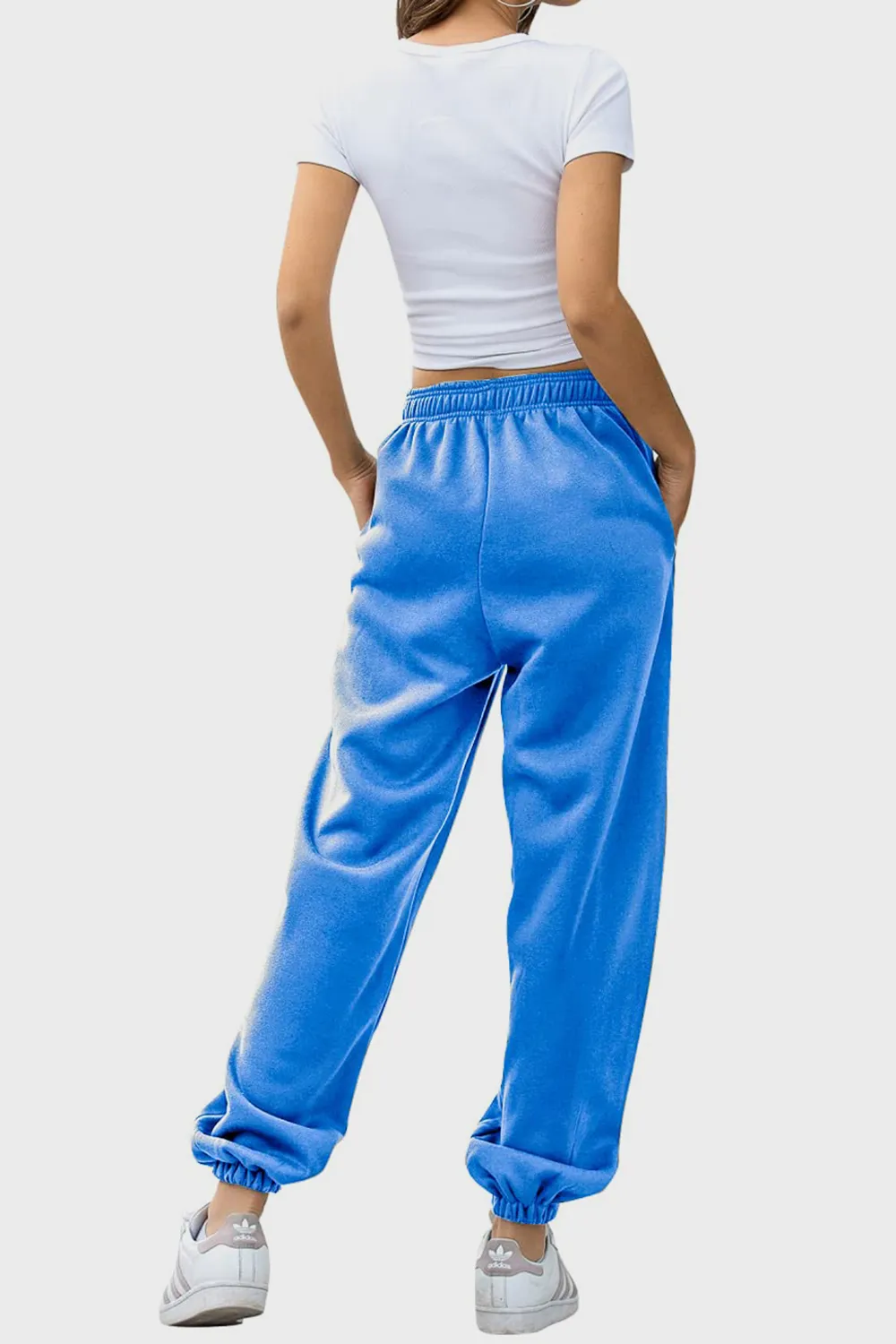 Elastic Waist Joggers with Pockets, image 20