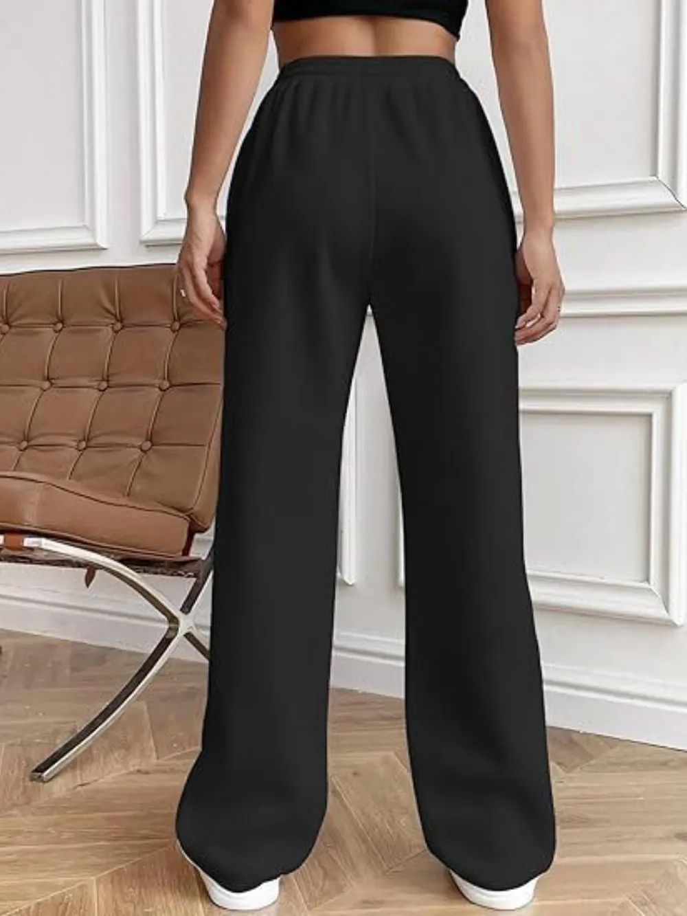 Drawstring Wide Leg Pants with Pockets, image 5