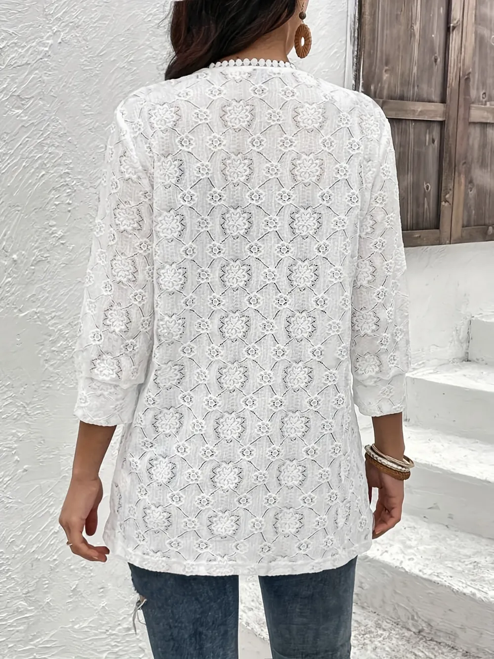 Lace Open Front Cover Up, image 3