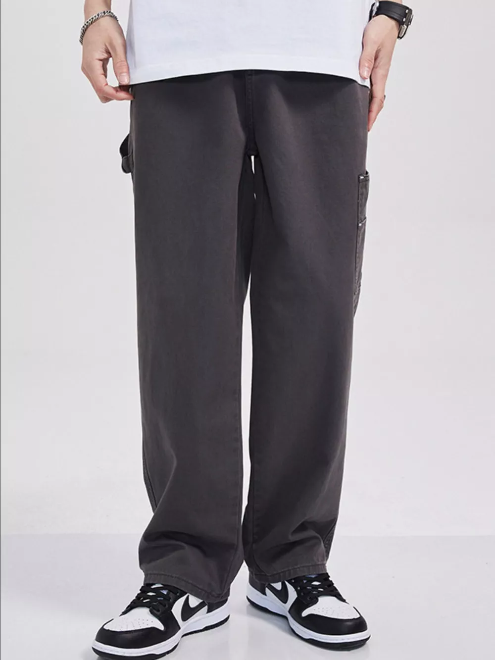 Men's Full Size Loose Fit Cargo Jeans Plus Size, image 3