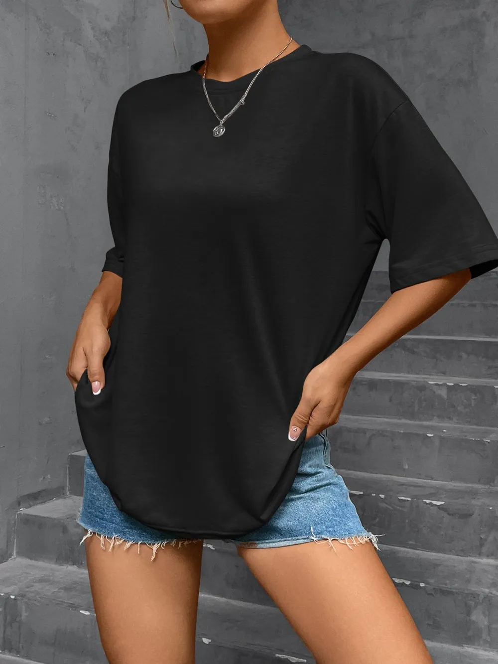 Round Neck Short Sleeve T-Shirt, image 3