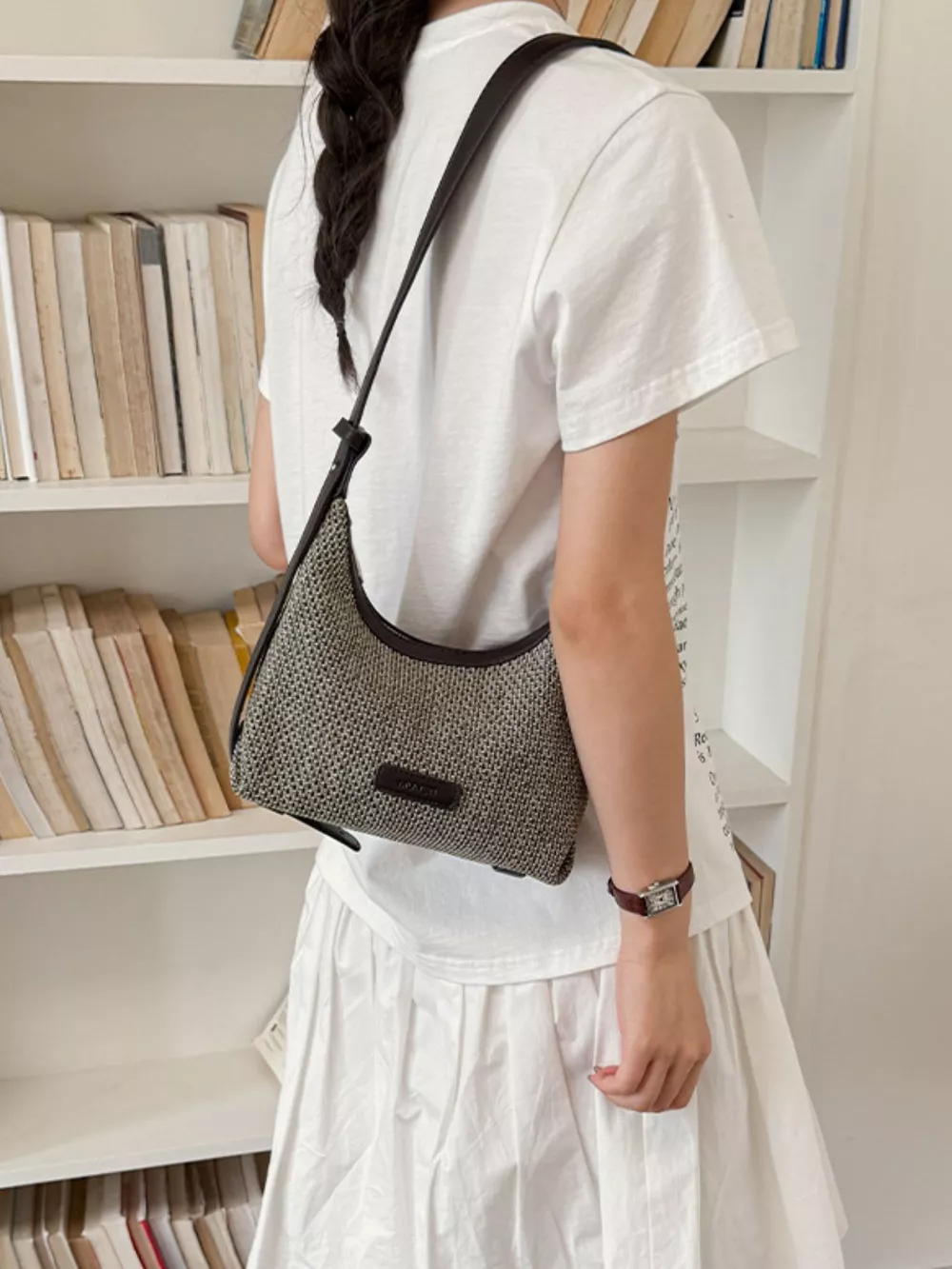 Textured Hobo Shoulder Bag, image 5