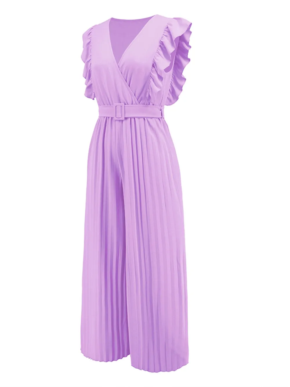 Ruffled Surplice Cap Sleeve Jumpsuit, image 7