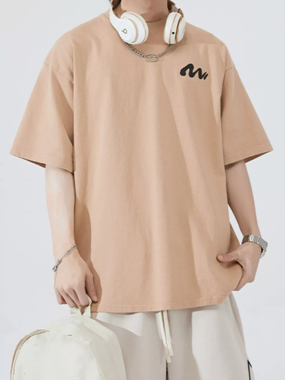 Men's Full Size Round Neck Half Sleeve T-Shirt Plus Size, image 3