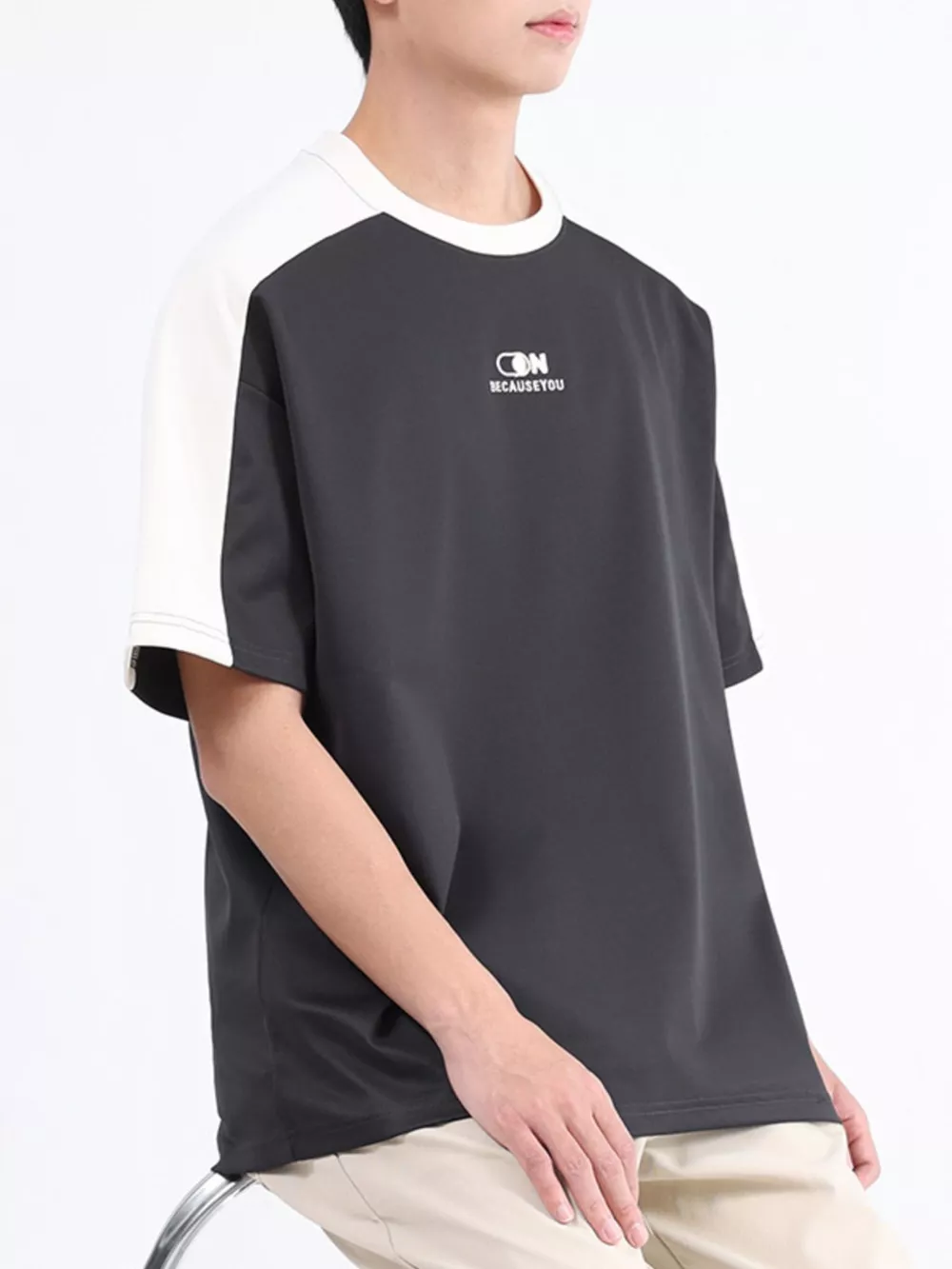 Men's Plus Size Color Block Casual T-Shirt, image 3