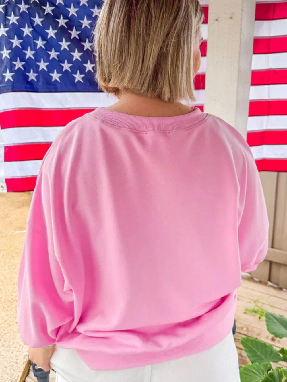 USA Map Patched Long Sleeve Sweatshirt, image 2