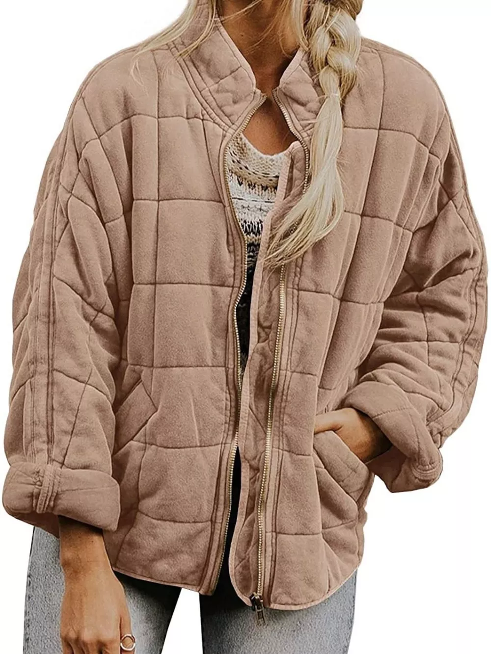 Quilted Zip Up Outerwear, image 7