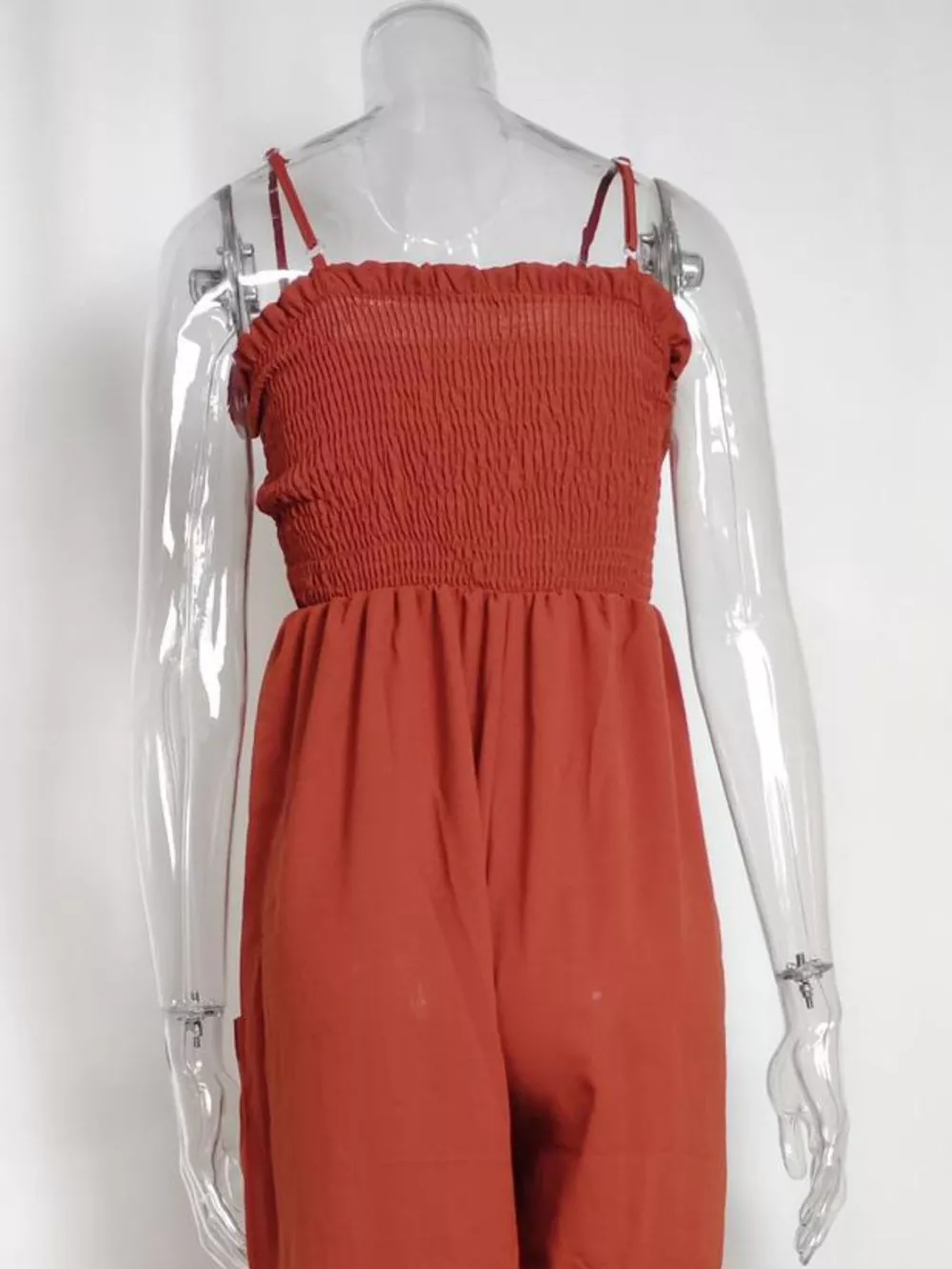 Smocked Wide Leg Jumpsuit, image 5