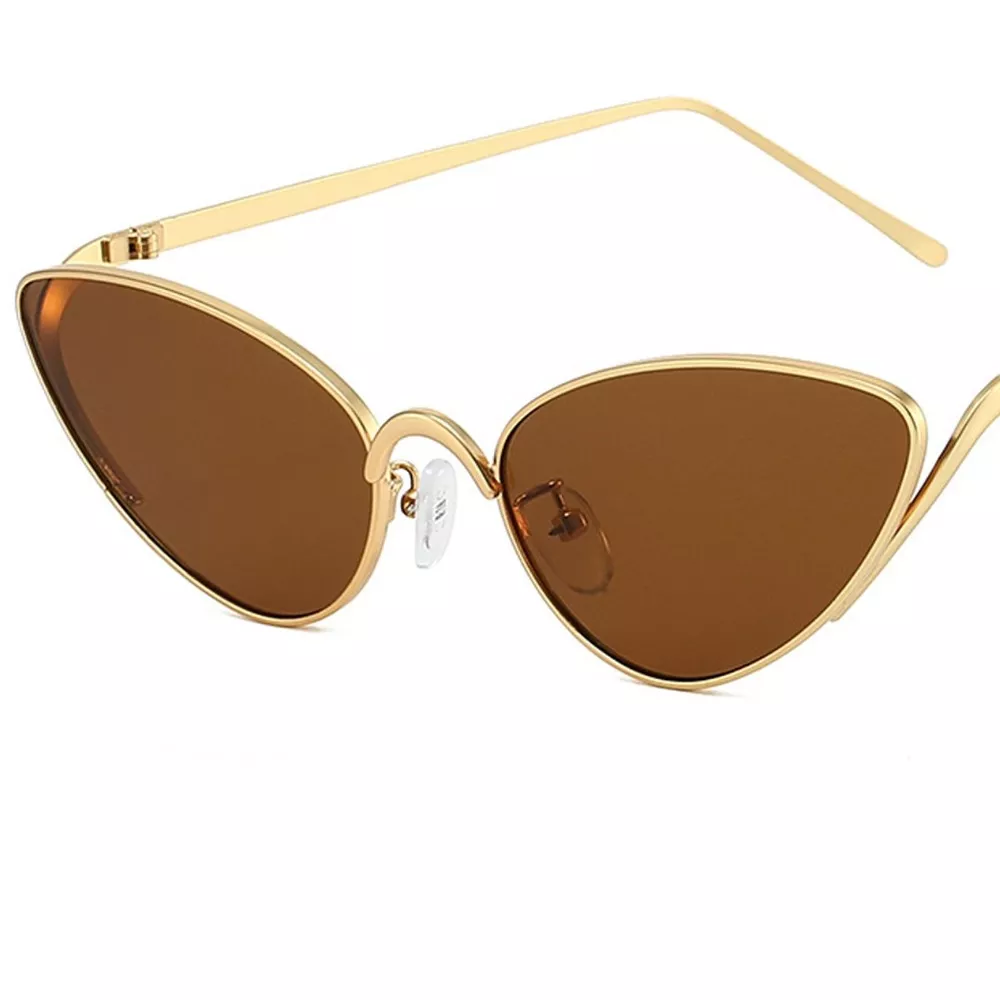 Gold-Rimmed Cat-Eye Sunglasses, image 3