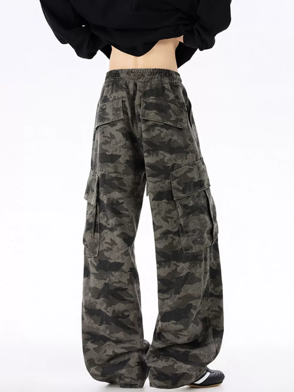 Men's Plus Size Camouflage Wide Leg Pants, image 6