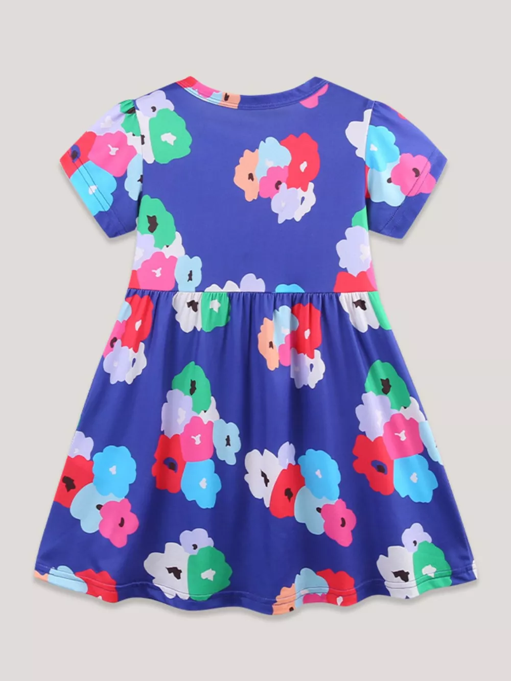 Children's Floral Print Casual Short Sleeve Dress, image 6