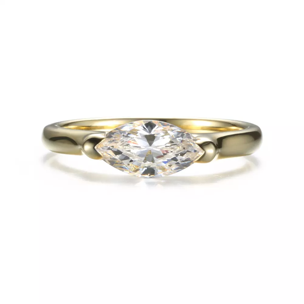 925 Sterling Silver Marquise-Cut Ring, image 7